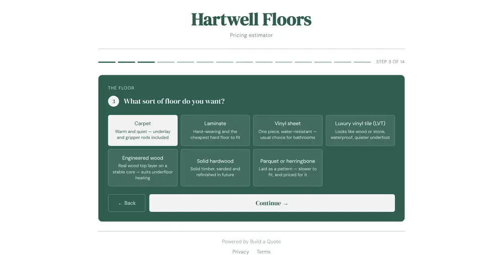 The tool sitting on the firm's own website, on a laptop